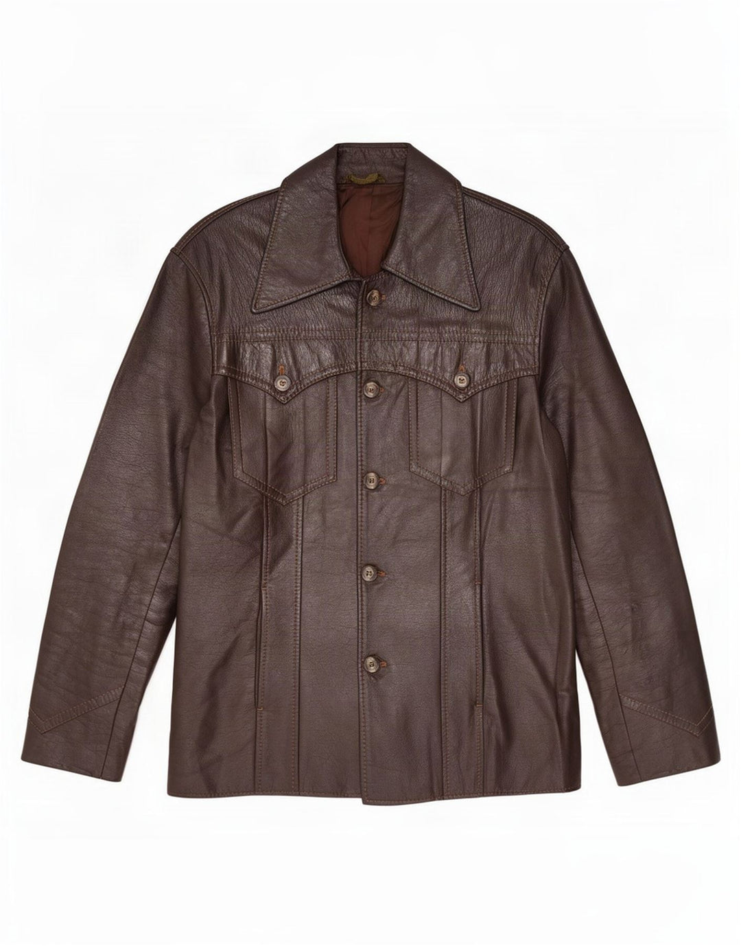 Vintage Herren Lederjacke UK 36 Small Brown