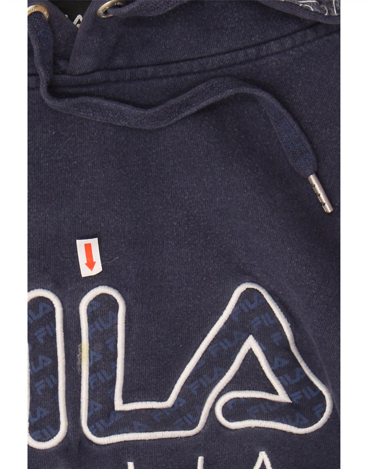 FILA Mens Graphic Hoodie Jumper 2XL Navy Blue