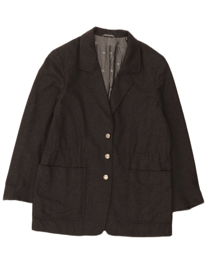 Penny Black Damen-Blazer mit 3 Knöpfen, IT 42, mittelgraue Wolle