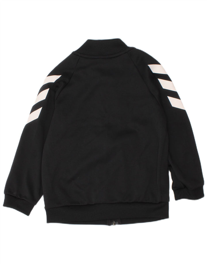 Adidas Jungen-Trainingsanzug-Top-Jacke, 2–3 Jahre, schwarzes Colourblock-Polyester