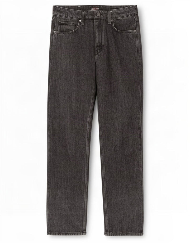 Guess Herren Straight Jeans W32 L32 Schwarze Baumwolle