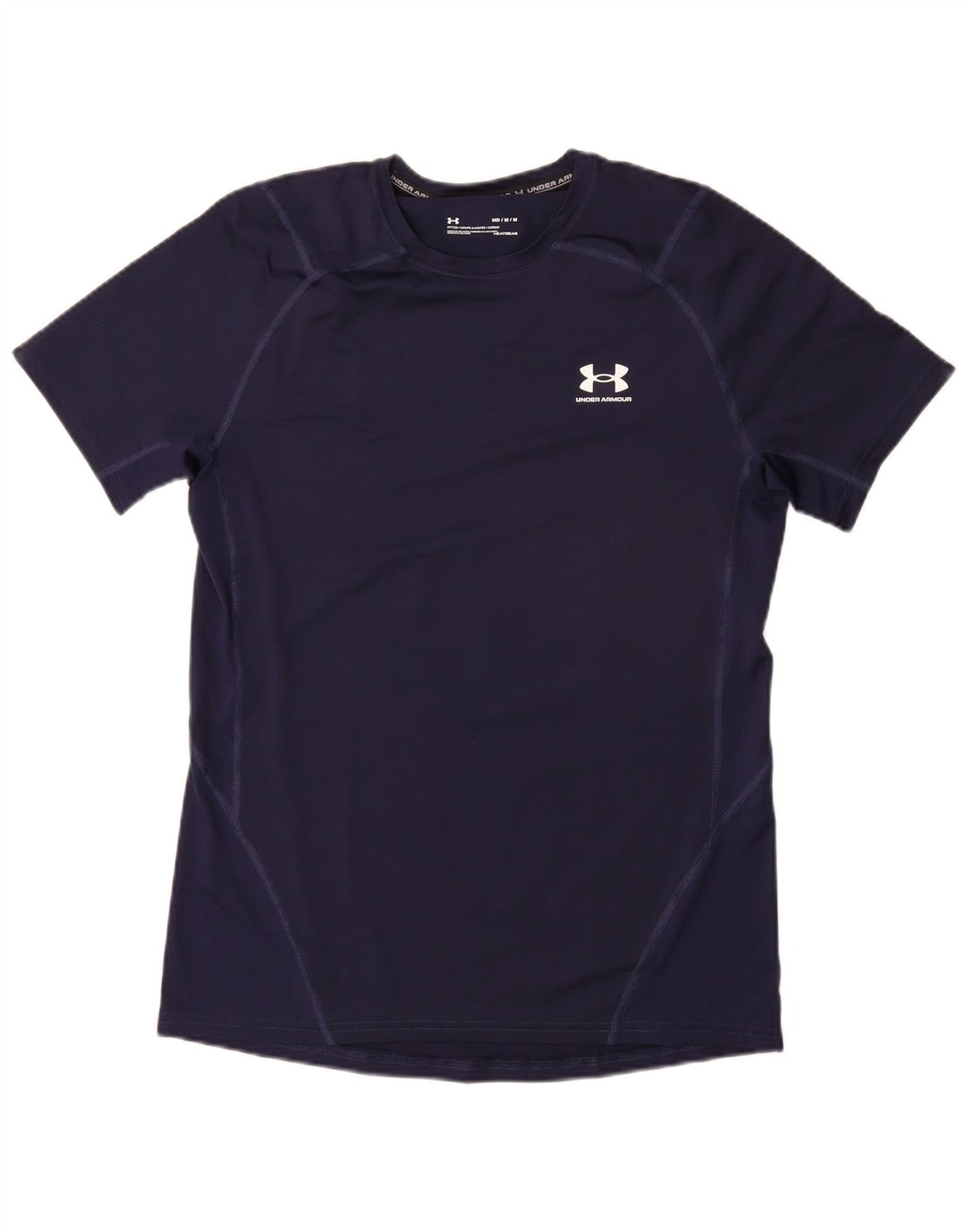UNDER ARMOUR Herren Heat Gear T-Shirt Top Medium Marineblau Synthetik