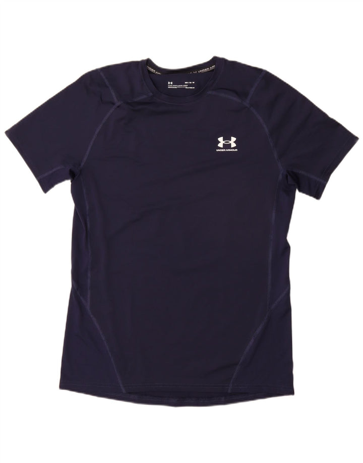 UNDER ARMOUR Herren Heat Gear T-Shirt Top Medium Marineblau Synthetik
