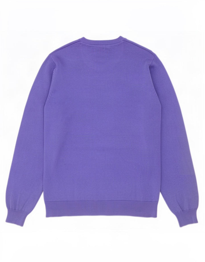 Marks & Spencer Herren-Pullover, reguläre Passform, Rundhalsausschnitt, Größe L, Lila