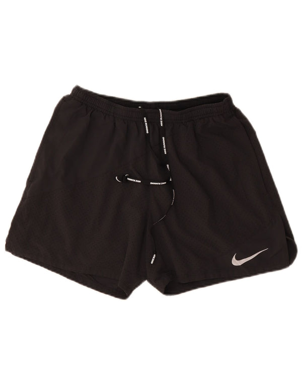Nike Damen Dri Fit Sport Shorts UK 12 Mittelgraues Polyester