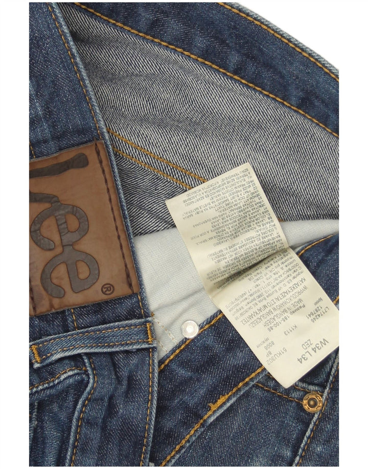 Lee Herren Zed Straight Jeans W34 L34 Blaue Baumwolle