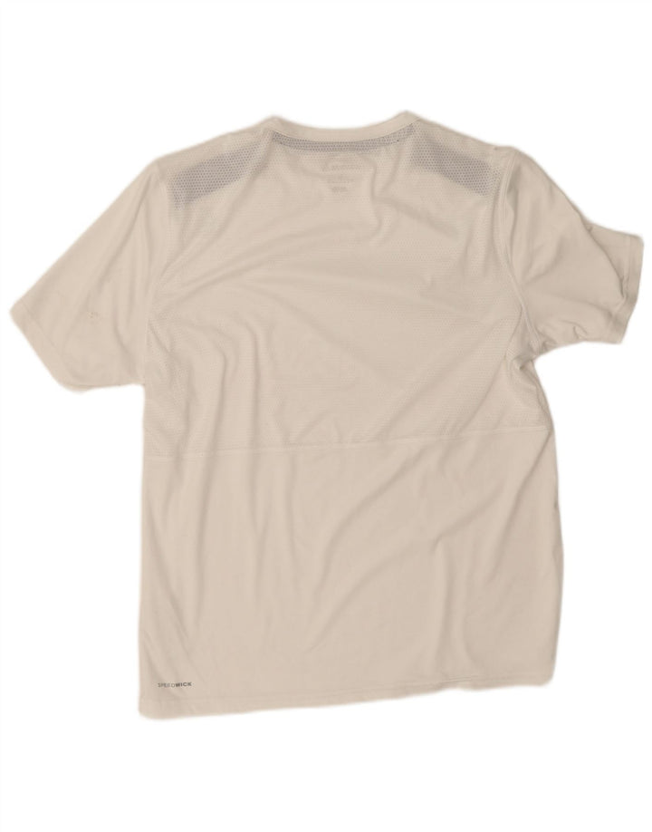 Reebok Herren T-Shirt Top Large Weiß Colourblock Polyester