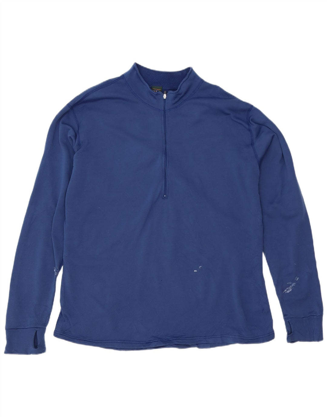 L.L.Bean Herren-Sweatshirt mit Reißverschluss am Hals, XL, Blau, Polyester