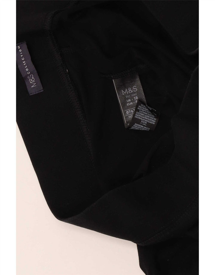 Marks & Spencer Capri-Leggings für Damen, UK 16, Größe L, Schwarz, Baumwolle