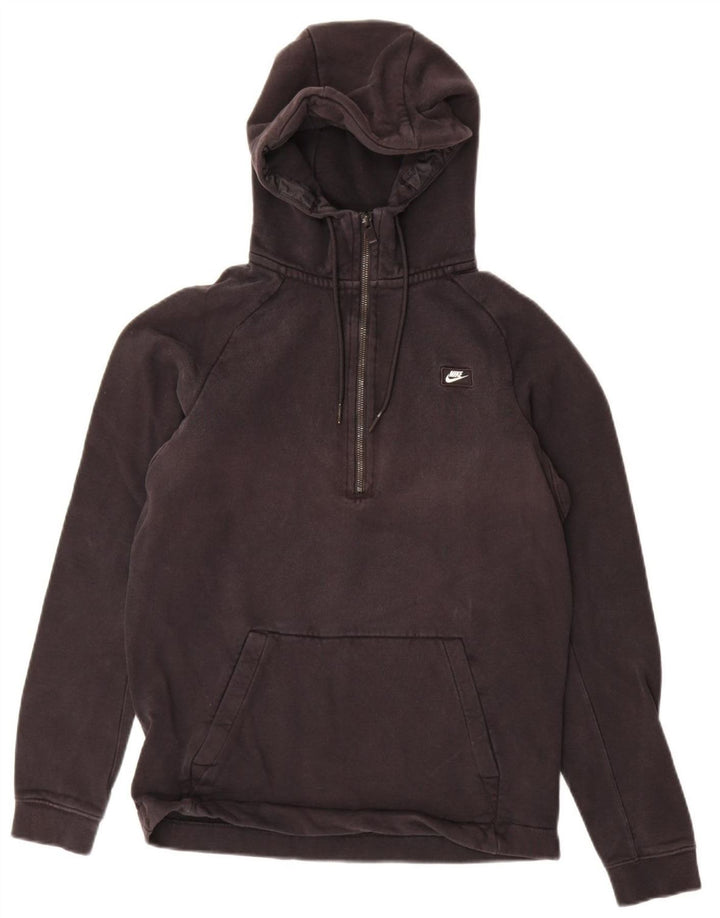 Nike Herren-Kapuzenpullover mit Reißverschluss, Größe S, schwarze Baumwolle