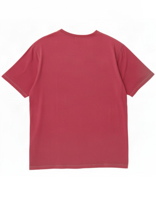 Camel Active Herren-T-Shirt mit Grafik, groß, Burgunderrot, Baumwolle