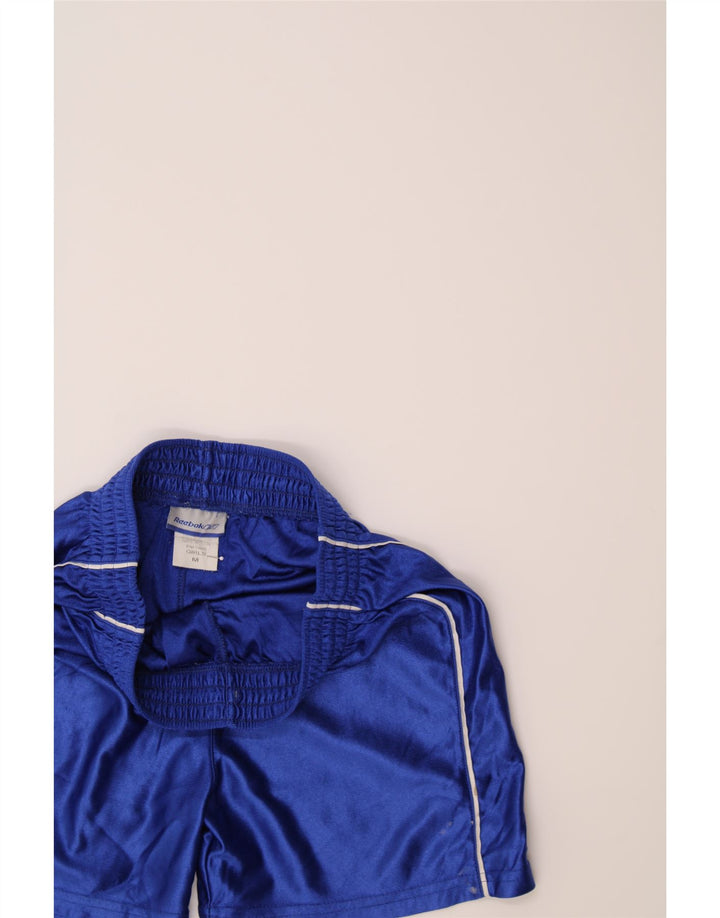 REEBOK Girls Sport Shorts 10-11 Years Medium Blue Nylon Vintage Reebok and Second-Hand Reebok from Messina Hembry 