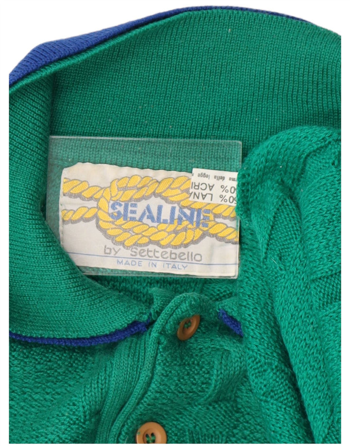SETTEBELLO Herren-Pullover mit Rollkragen, XL, grüne Wolle