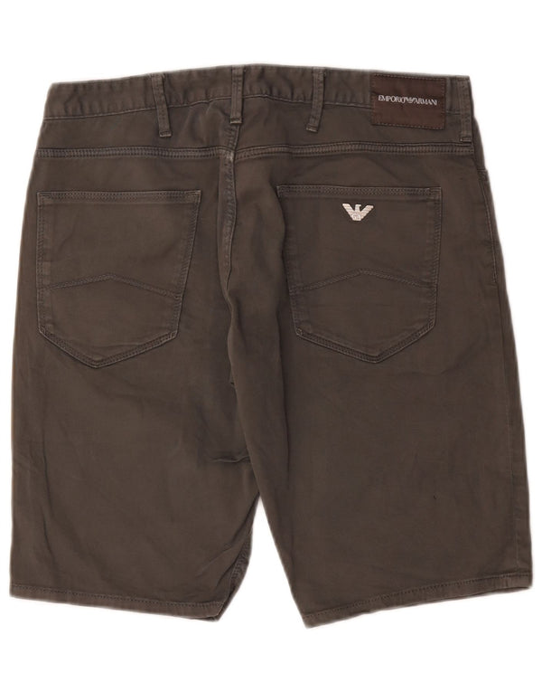 Emporio Armani Herren Denim Shorts IT 48 Medium W30 Graue Baumwolle
