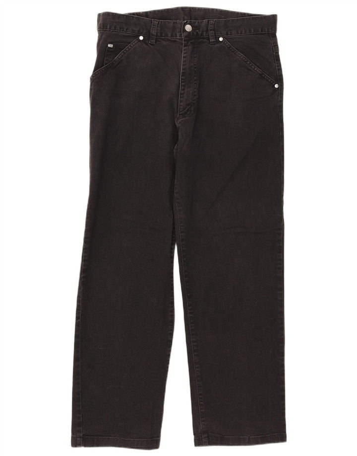 Lacoste Herren Straight Jeans Größe 44 Large W33 L27 Schwarze Baumwolle