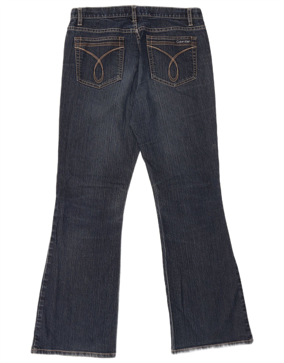 CALVIN KLEIN Damen Schlagjeans US 8 Medium W32 L31 Marineblaue Baumwolle