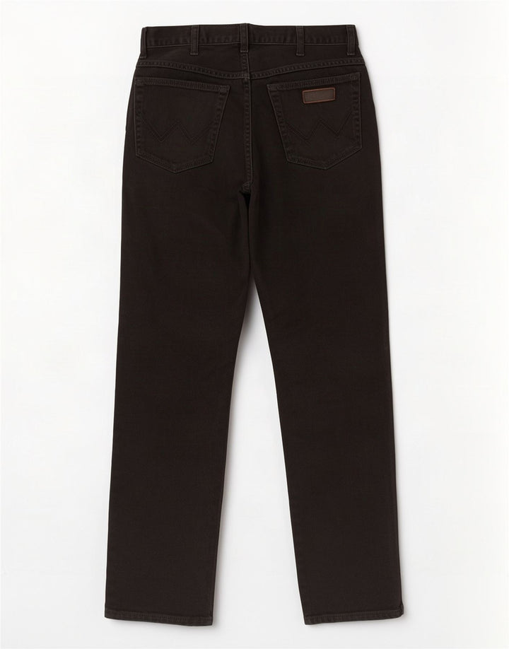 Wrangler Herren Texas Straight Jeans W32 L32 Schwarze Baumwolle