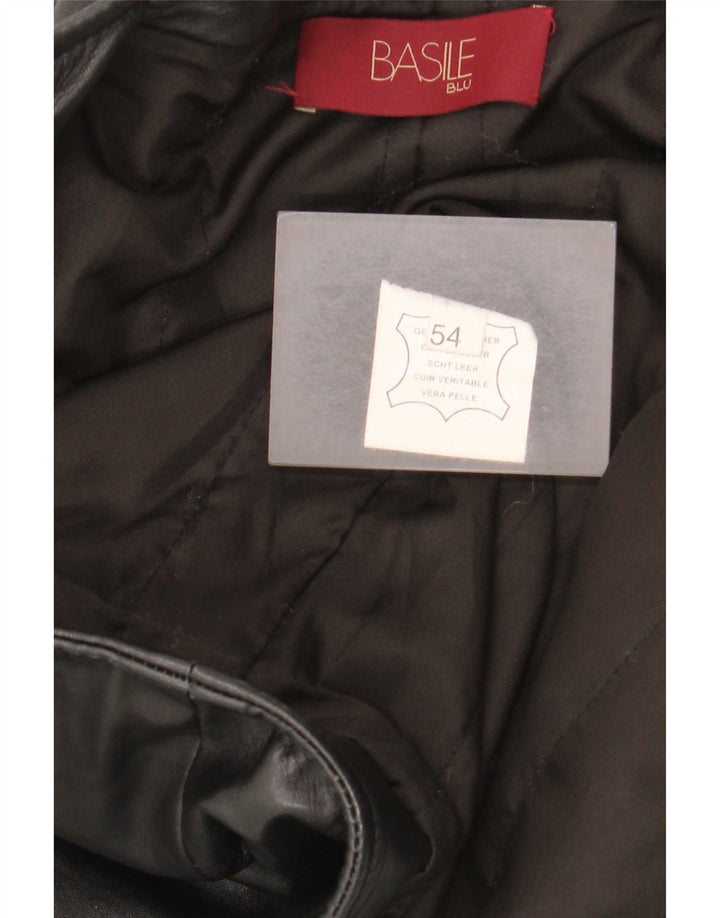 Basile Herren Lederjacke UK 38 Medium Schwarz
