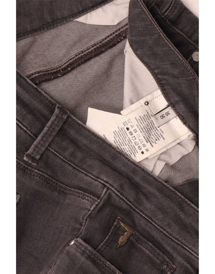 Trussardi Damen Straight Jeans W36 L29 Graue Baumwolle