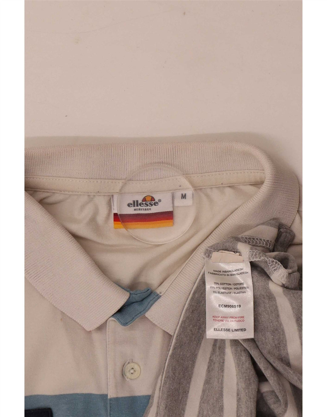 Ellesse Herren Heritage-Poloshirt, mittelgroß, mehrfarbig, gestreift, Baumwolle
