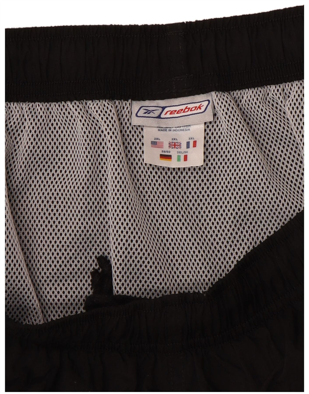 REEBOK Herren Sportshorts 2XL Schwarz Nylon
