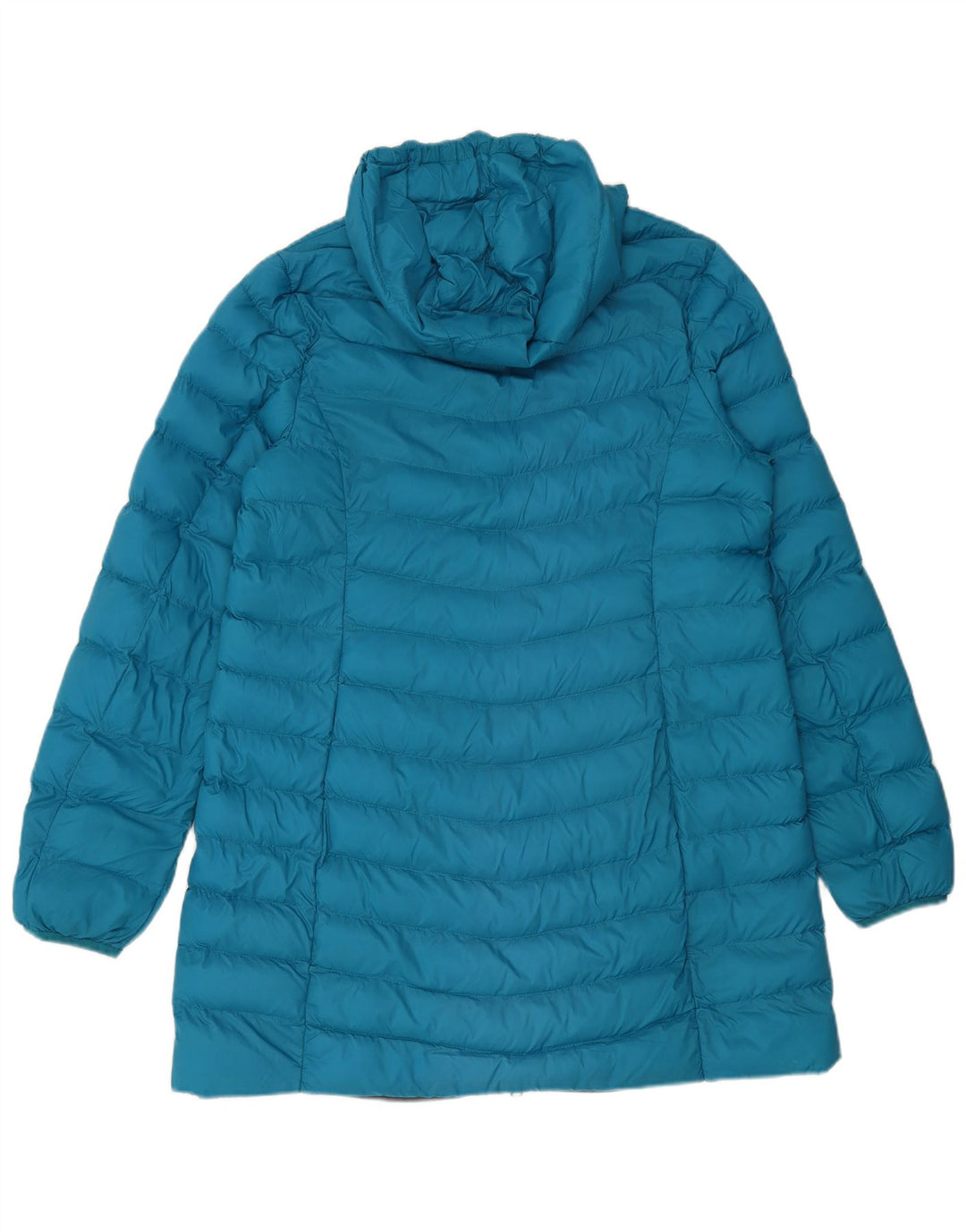 Mountain Warehouse Lang geschnittener, wattierter Damenmantel, UK 16, Größe L, aus blauem Nylon