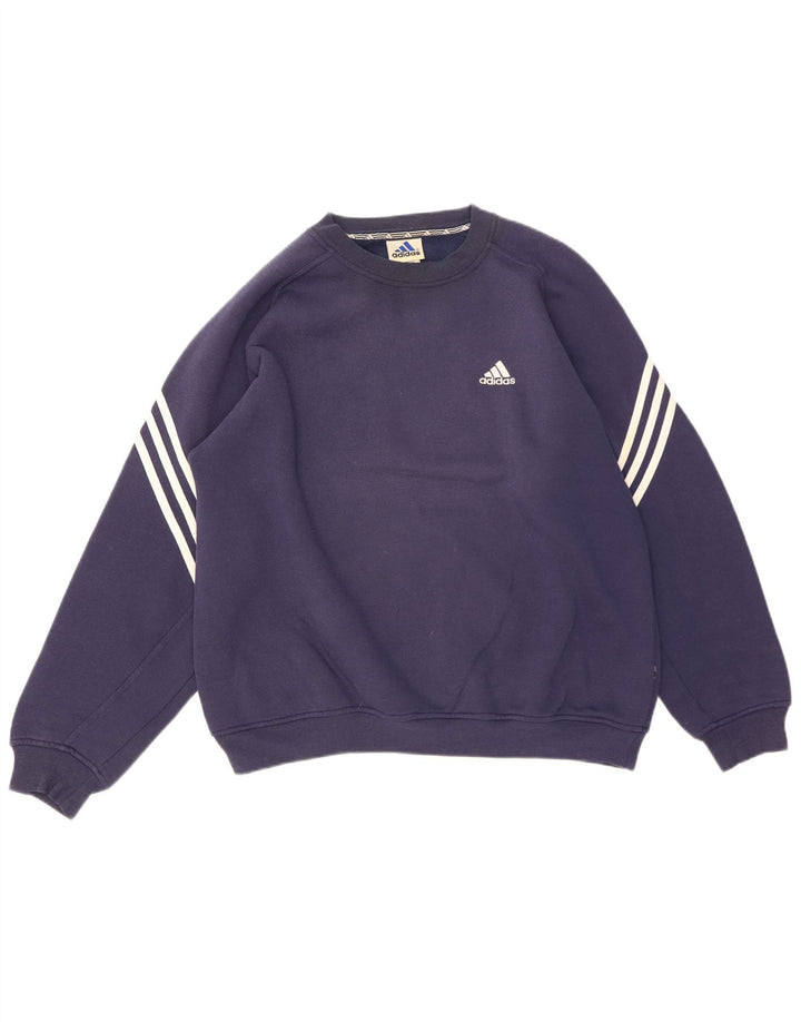 Adidas Herren-Sweatshirt, Pullover, groß, marineblau, Baumwolle