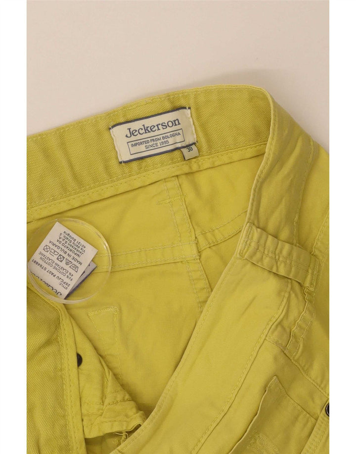 Jeckerson Herren Bermudashorts W30 mittelgelbe Baumwolle
