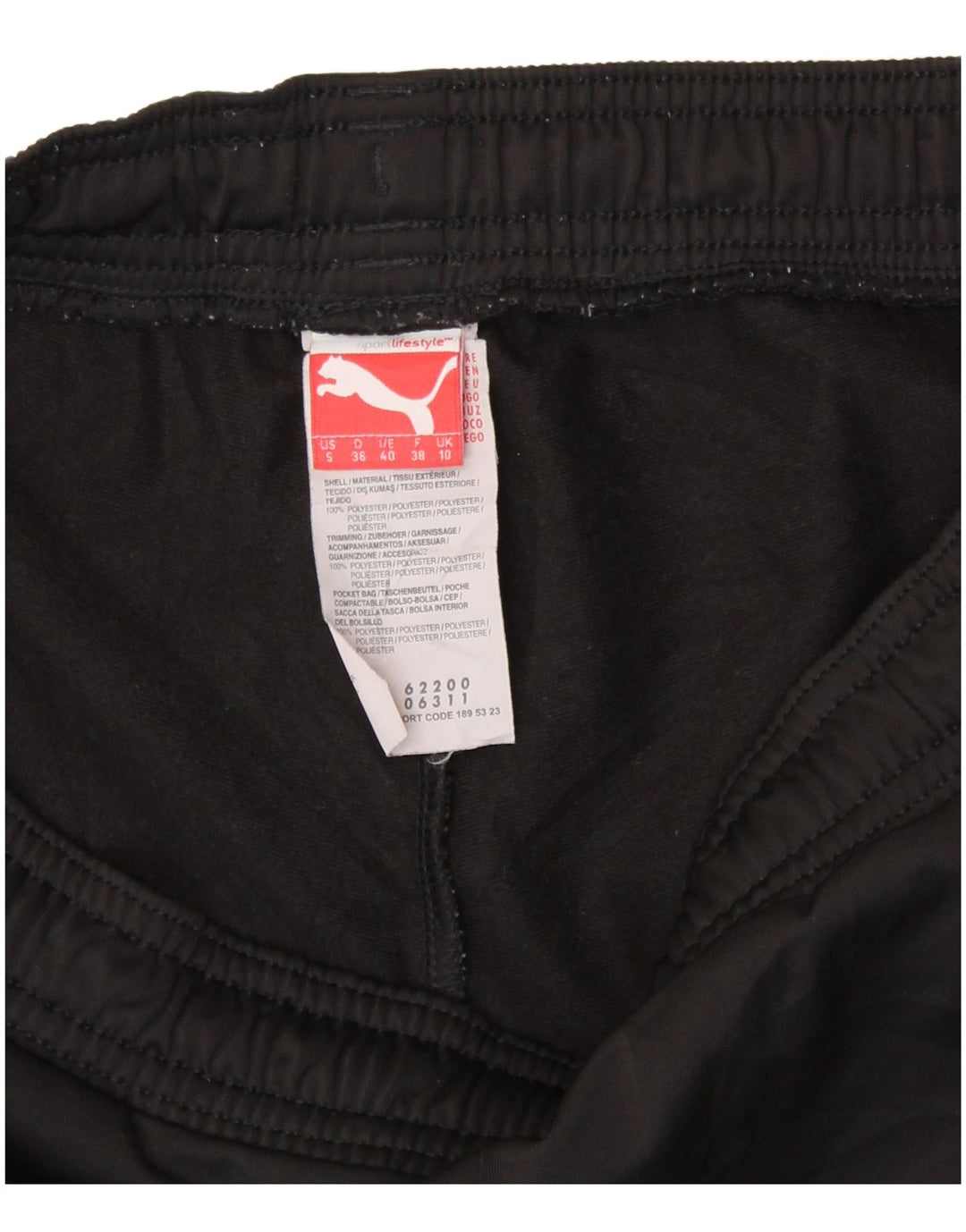 PUMA Damen Trainingshose UK 10 Small Schwarz Polyester