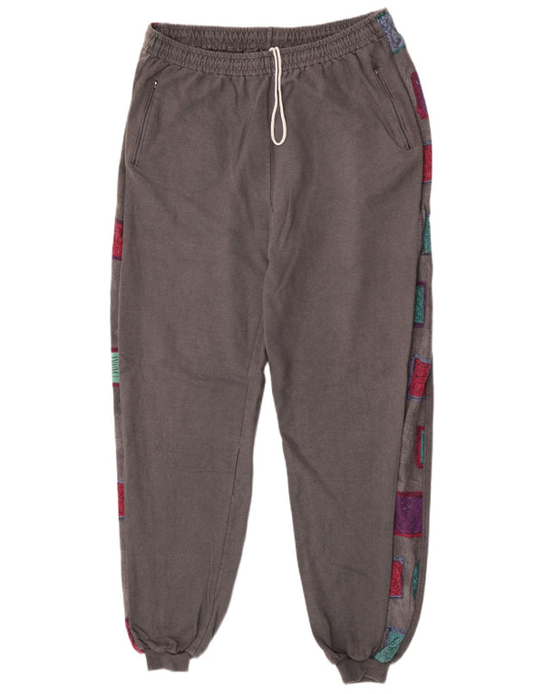 Trigema Herren-Trainingshose, Jogginghose, 3XL, grau, geometrisch, Baumwolle