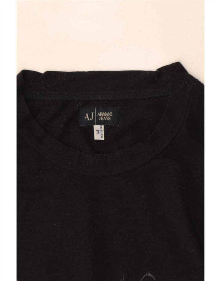 Armani Jeans Herren Grafik-T-Shirt-Oberteil Mittelschwarz