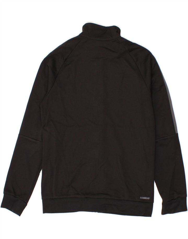 ADIDAS Boys Aeroready Tracksuit Top Jacket 11-12 Years Black Polyester Vintage Adidas and Second-Hand Adidas from Messina Hembry 