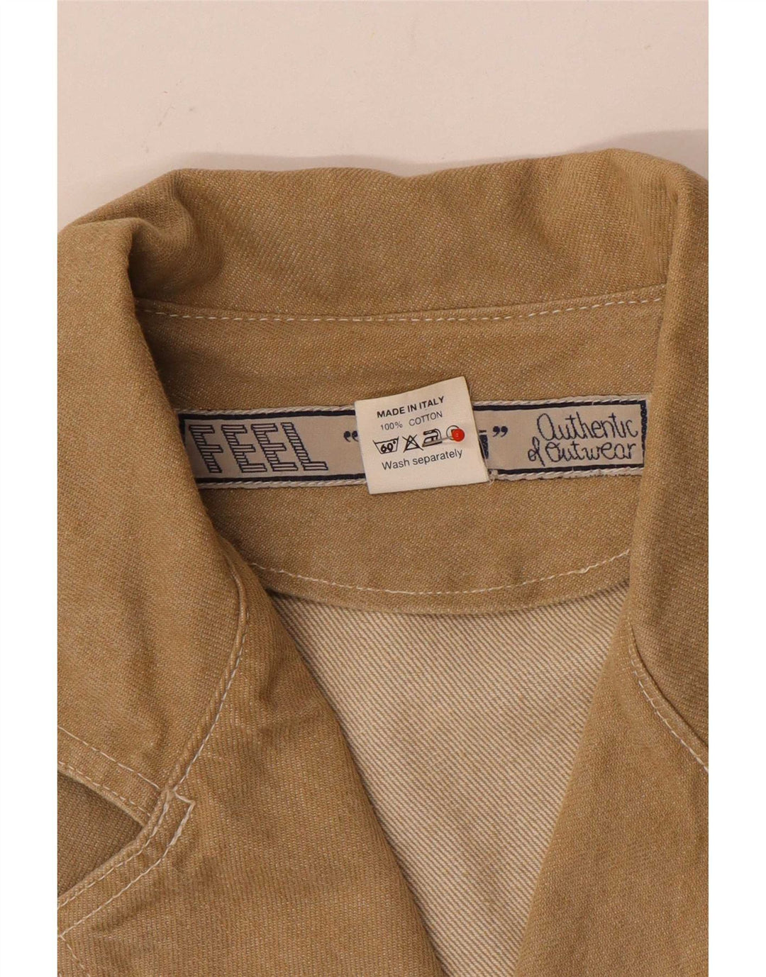 Vintage Damen Crop Jeansjacke UK 14 Mittelbraune Baumwolle