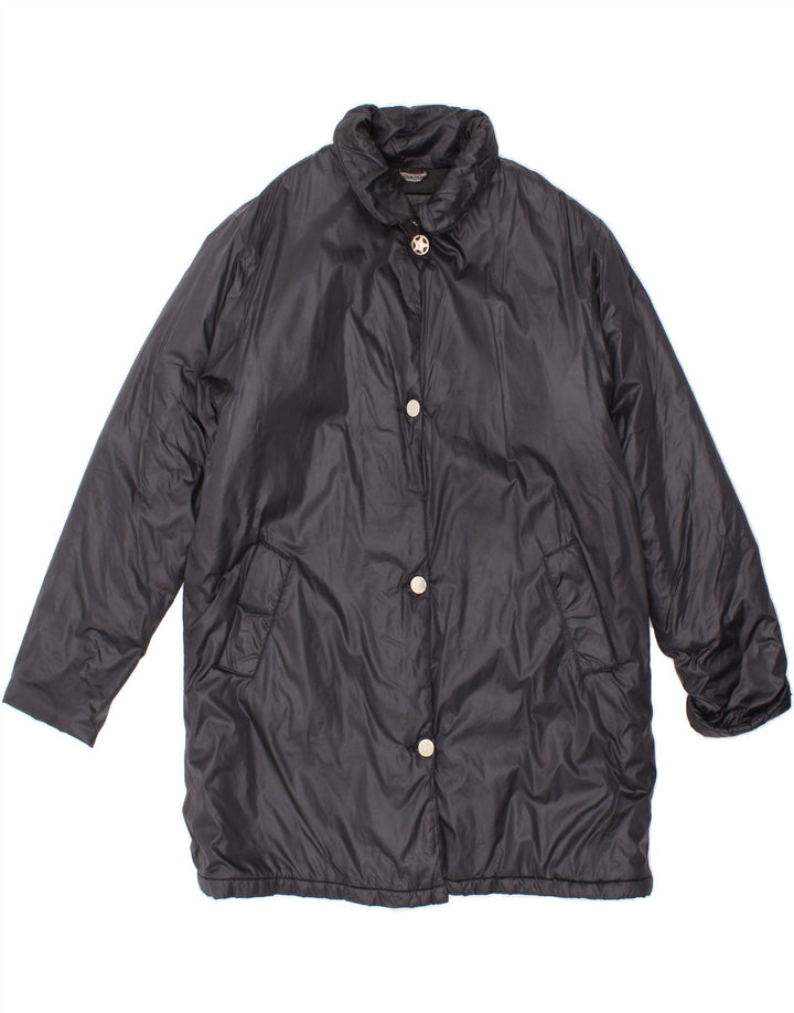 DIADORA Womens Windbreaker Coat UK 14 Medium Navy Blue Polyamide Vintage Diadora and Second-Hand Diadora from Messina Hembry 