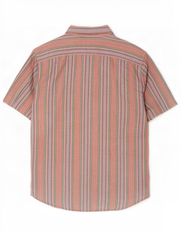 Levi's Mens Standard Short Sleeve Shirt Small Pink Striped Linen