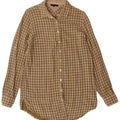 TOMMY HILFIGER Damen Longline-Hemd US 8 Mittelgrüne Gingham-Baumwolle