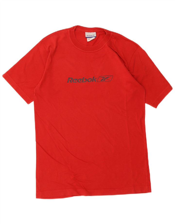 Reebok Herren Grafik T-Shirt Top Small Rot Baumwolle
