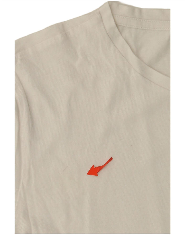 LOTTO Damen T-Shirt Top UK 10 Small Weiße Baumwolle