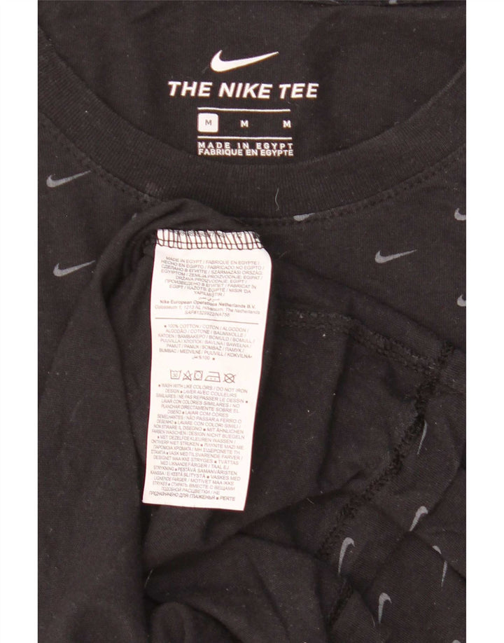 Nike Herren-T-Shirt mit Grafik, mittelgroß, schwarze Baumwolle