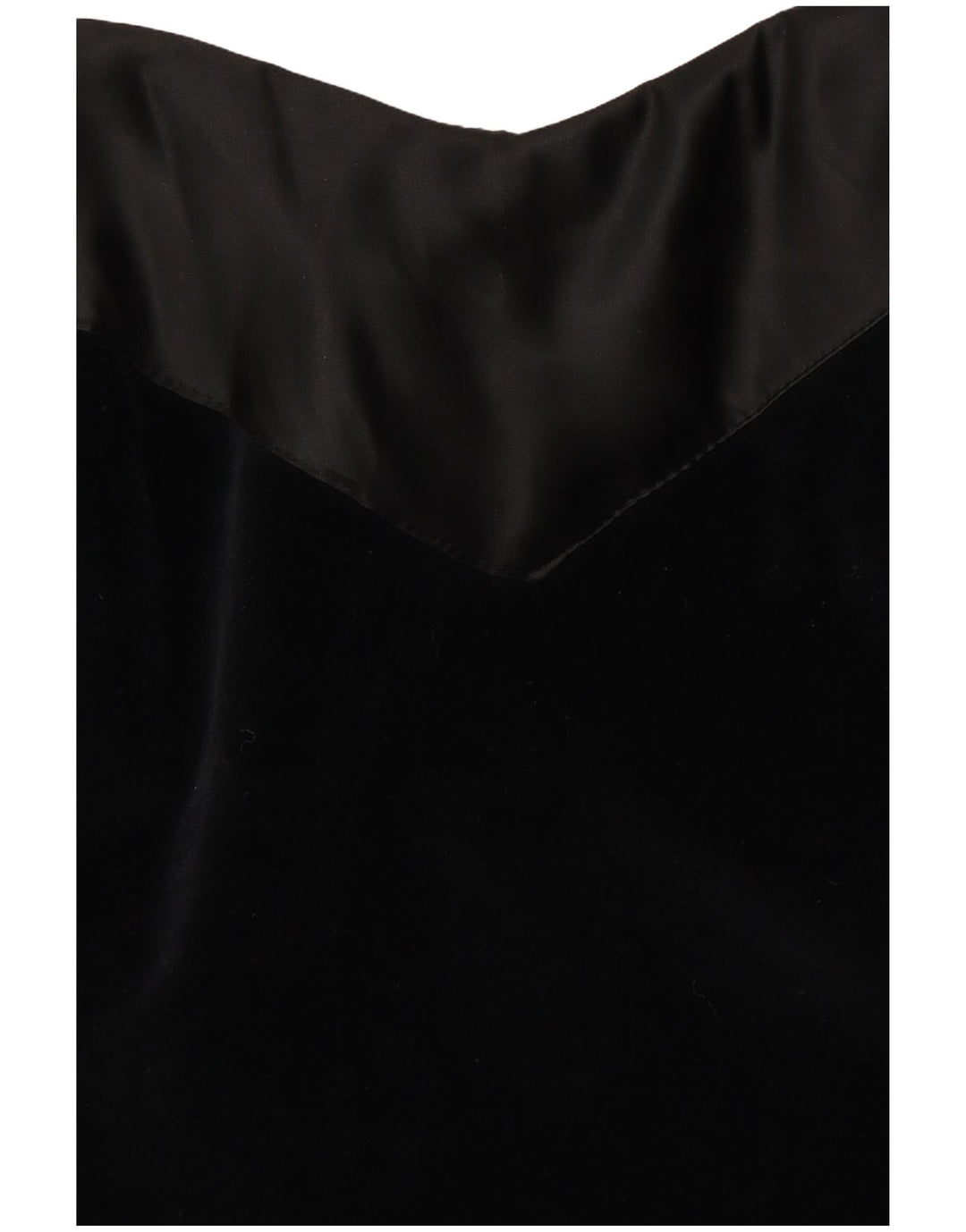 VINTAGE Damen Samt-Neckholder-Kleid UK 10 Small Schwarz