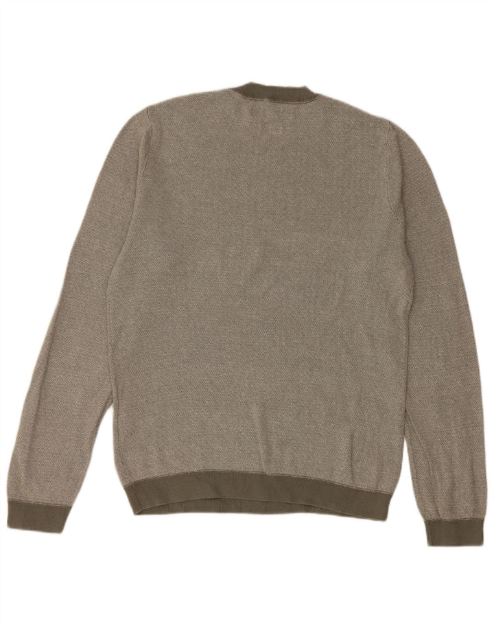 Jack & Jones Herren-Pullover mit Rundhalsausschnitt, Größe S, Khaki, Baumwolle