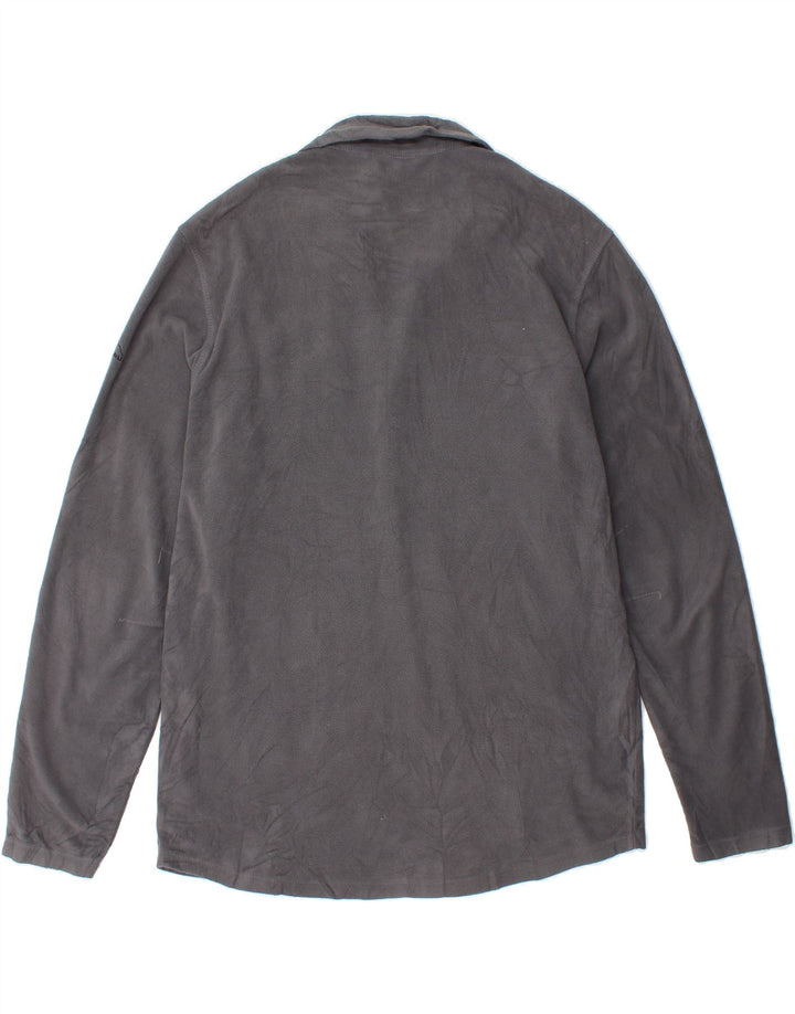 EDDIE BAUER Mens Zip Neck Fleece Jumper Large Grey Polyester Vintage Eddie Bauer and Second-Hand Eddie Bauer from Messina Hembry 