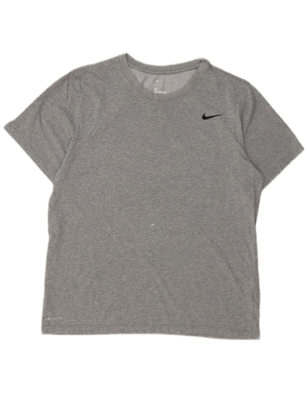 Nike Herren Dri Fit T-Shirt-Oberteil, groß, grau gefleckte Baumwolle