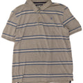Crew Clothing Herren-Poloshirt aus mittelgrauer, gestreifter Baumwolle