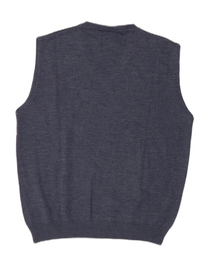 Rodes Herren Weste Tank Top XL Blau Argyle/Diamond Wool