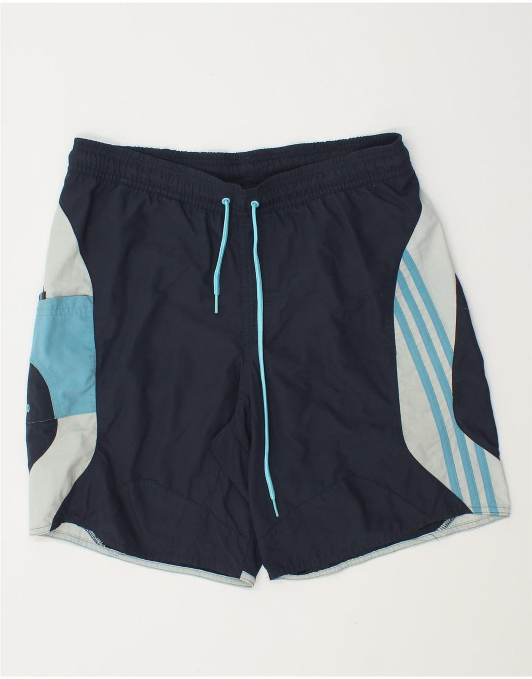 Adidas Herren-Badeshorts, klein, marineblau, Colourblock-Polyamid