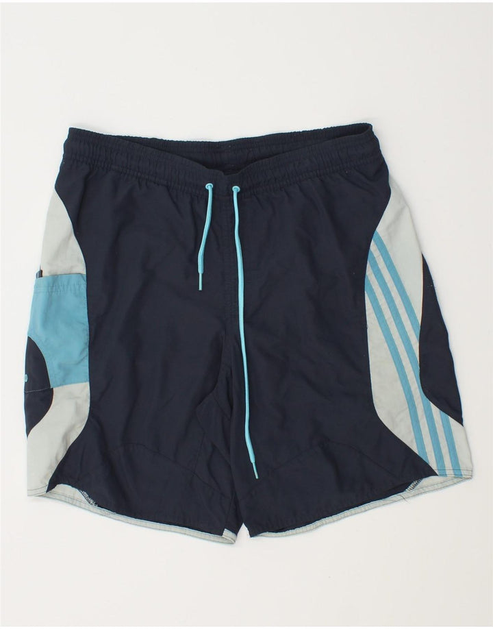 Adidas Herren-Badeshorts, klein, marineblau, Colourblock-Polyamid