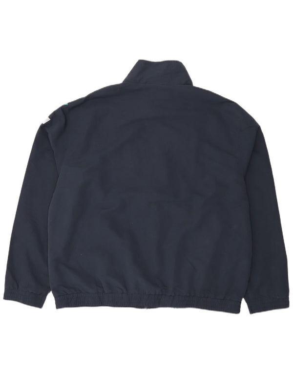 Atlas For Men Herren-Trainingsanzug-Oberteiljacke XL Marineblaues geometrisches Polyester