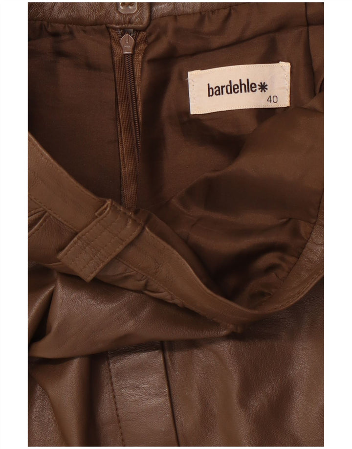 BARDEHLE Damen Lederrock EU 40 Medium W28 Braun