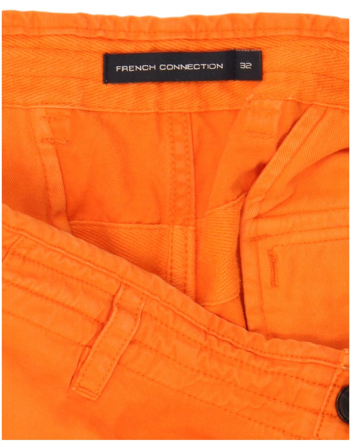 French Connection Herren-Cargoshorts W32 Mittelorange Baumwolle
